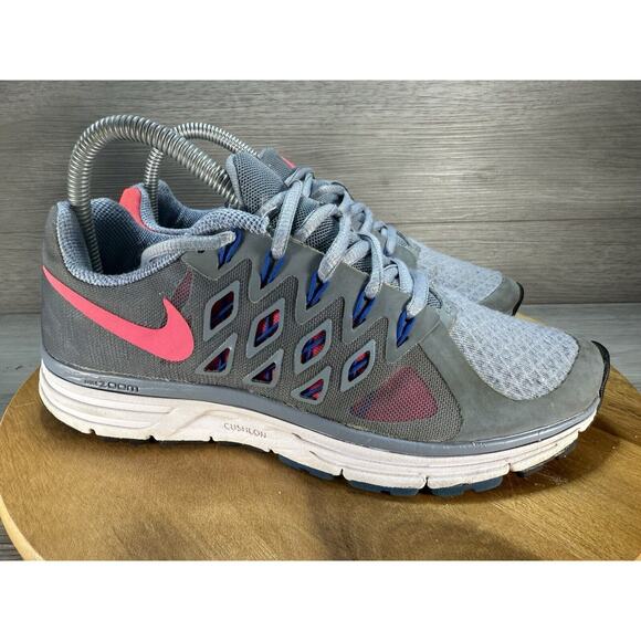 Nike Shoes Zoom Vomero 9 Athletic Running  642196-006 Gray/Pink Mesh Women 8 - Picture 1 of 8